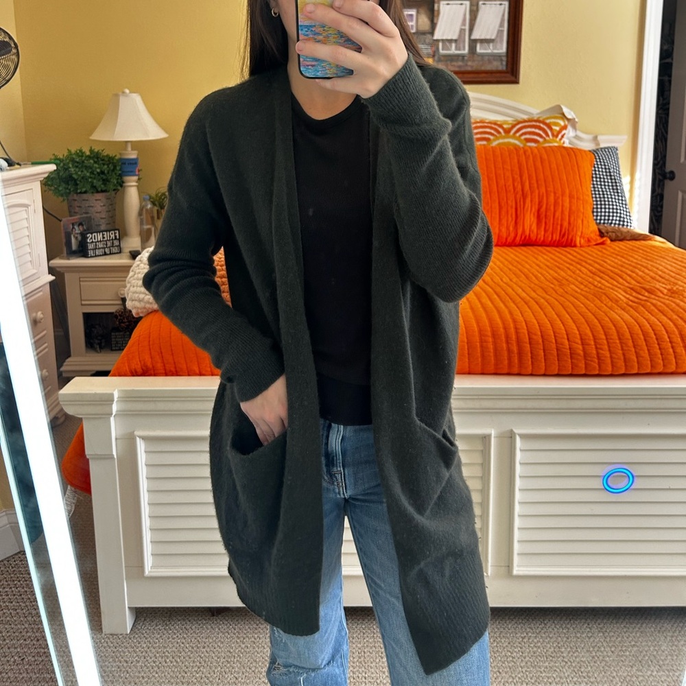 Aqua Cashmere Green Cardigan